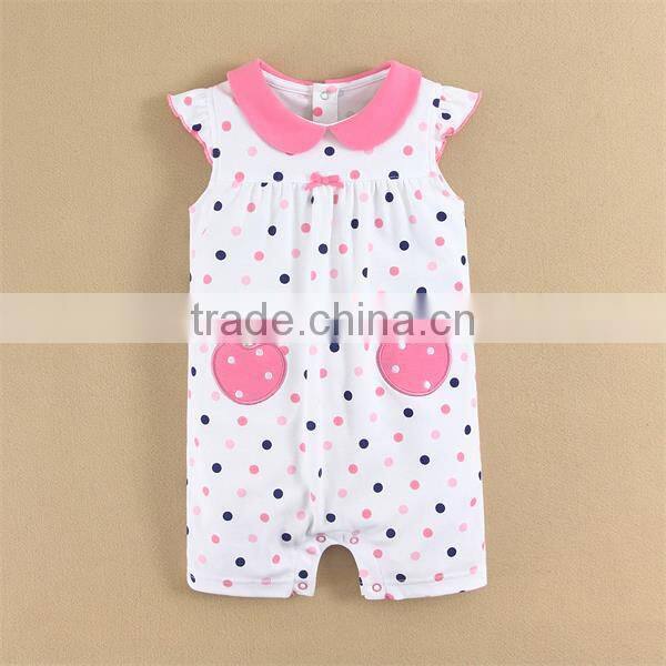 2015 baby clothing baby animal romper sunsuit girl