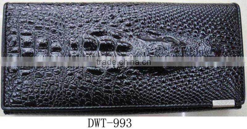 Hot popular Lady stylish genuine leather croco wallet