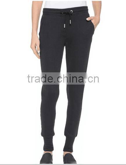 Fashion cultivate one's morality Button placket sweatpants with rib bottom and elastic waistline
