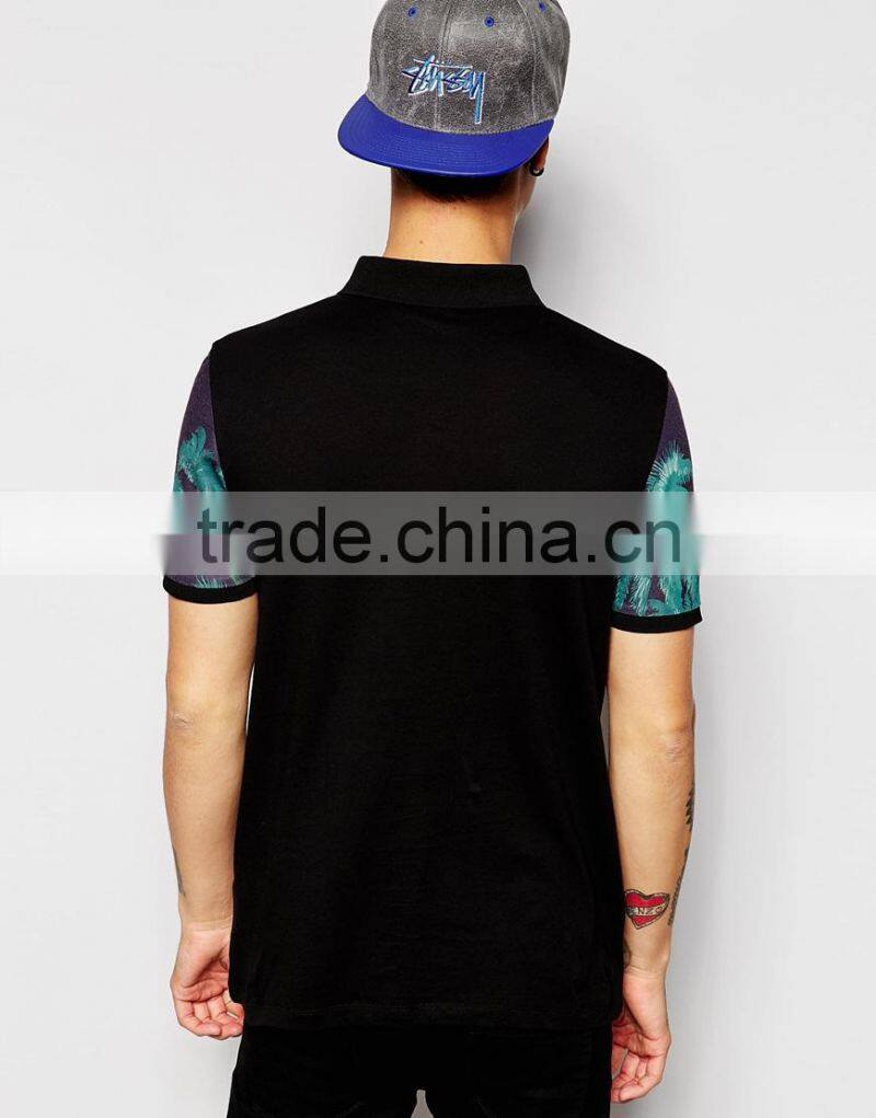 Latest Design Polo Shirt Design With Flamingo Print PS0115A