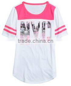 Girl's colorful short sleeve T-shirt