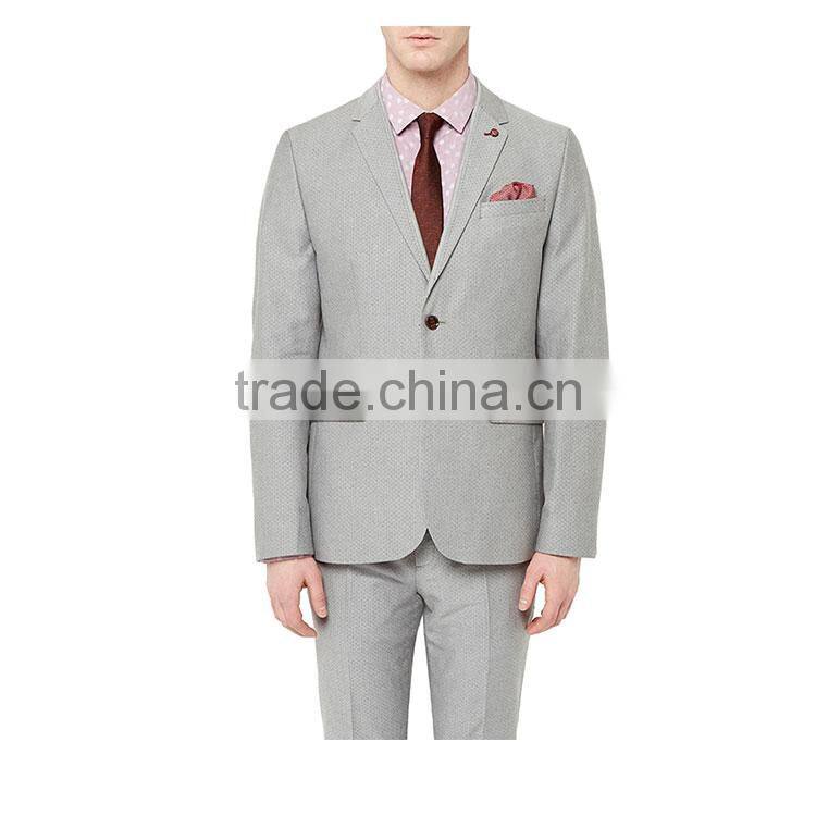 New Design Cotton Polyester Slim Fit Man Business Suit