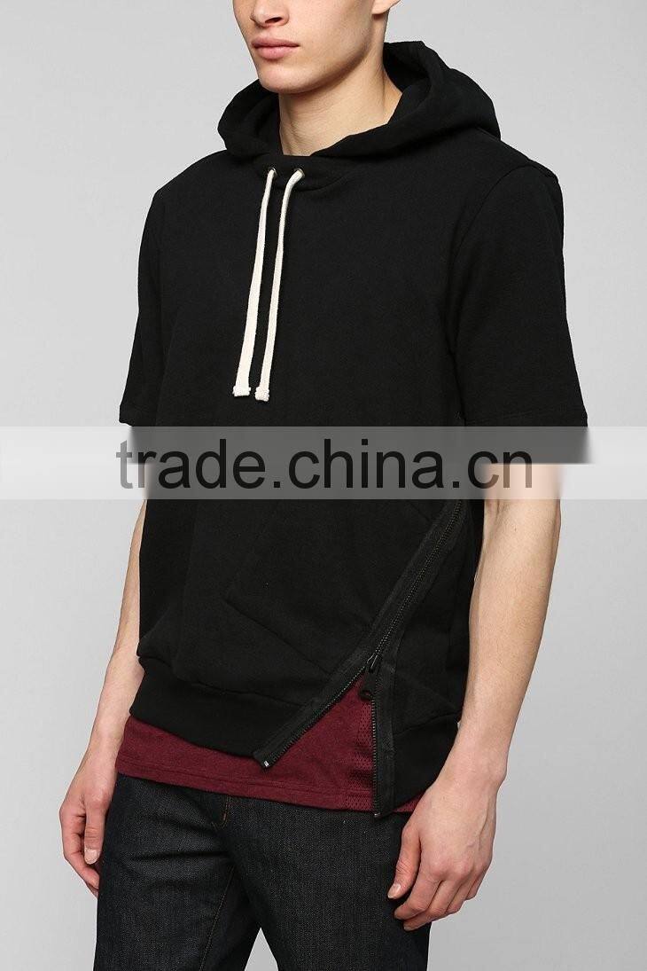 high quality mens casual short sleeve hoodies