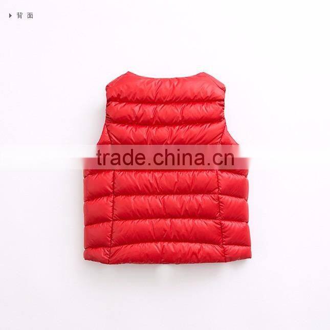 factory suppliers children's vests & custom fashion girls winter padded waistcoats