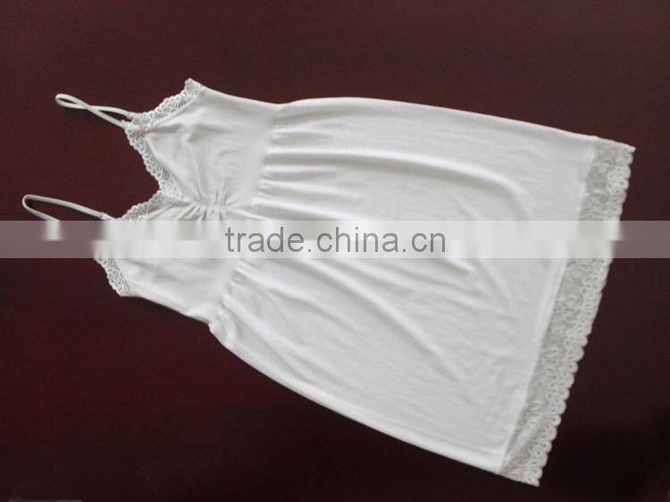 Factory Provide Shoulder Straper Lace Collar Seamless Lady Skirt