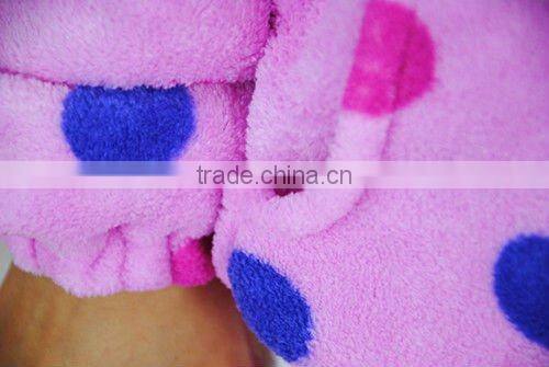 girls' 100% polyester coral fleece pajama