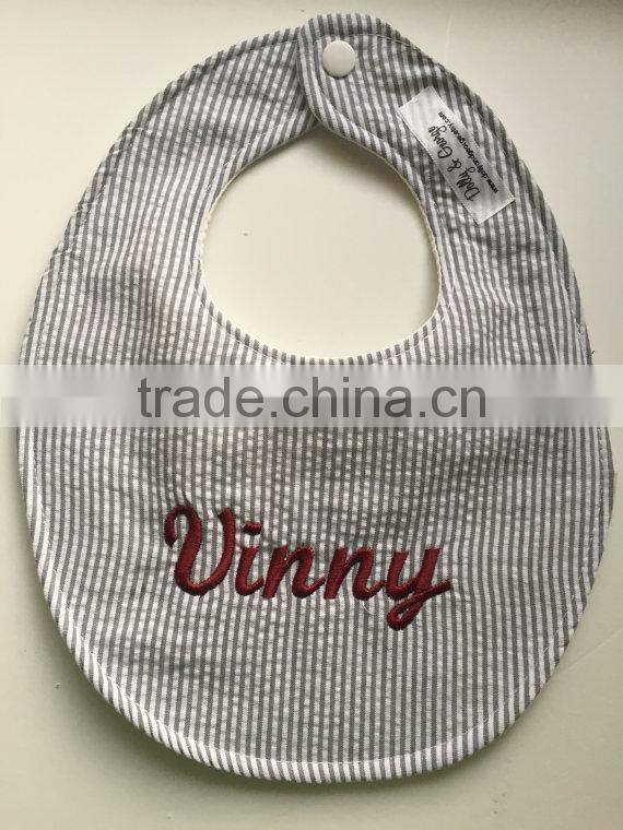 New arrival Baby shower gift Seersucker bib