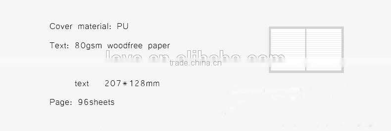 A5 Faux leather cover notebook customizable hardcover office notebook metal lipping notebook with band