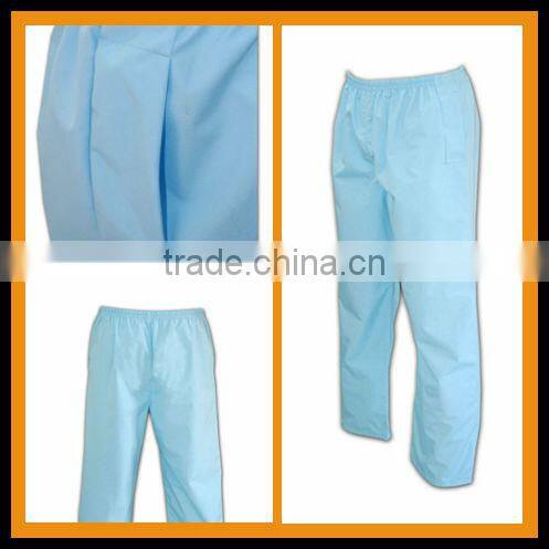 UNISEX elastic waist quick dry light weight blue waterproof pant
