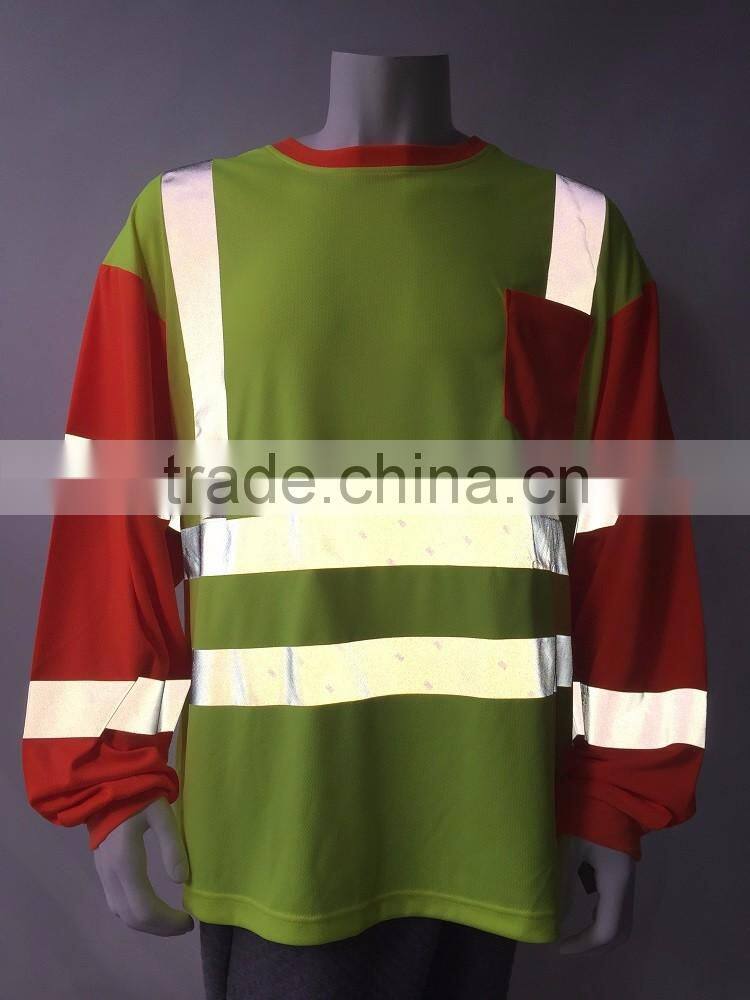 ANSI Class3 two-tone heat- applied high performance warning t-shirt