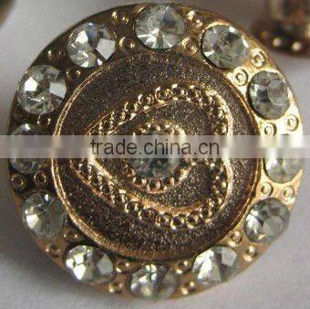 AA rhinestone metal button for jeans