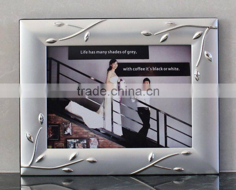 LEAF DESIGN SLIVER PLATING PHOTO FRAME