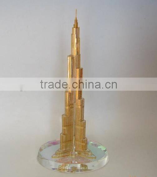 High Quanlity Crystal LED Dubai Tower With Souvenir Gift
