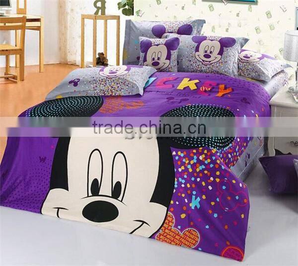 Wholesale Mickey Mouse bedding set for kids Mickey Minnie bedding set of 3pcs for single beds