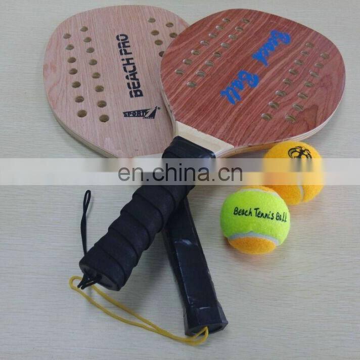 Promotion Outdoor Sports Wood Beach Paddle Beach tennis racket professional