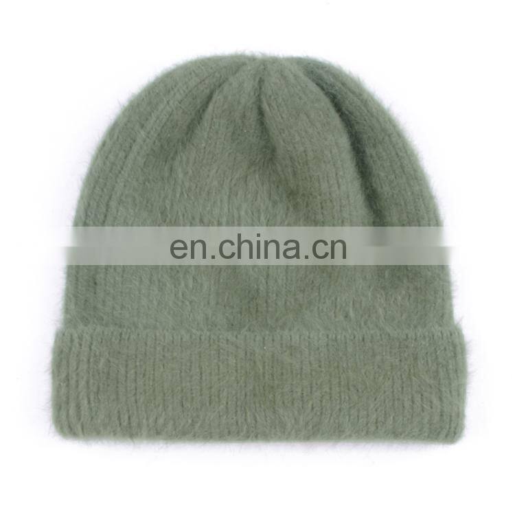 TOROS 2017 winter beanie hat women warm fashion hat plain solid color rabbit fur knit hat