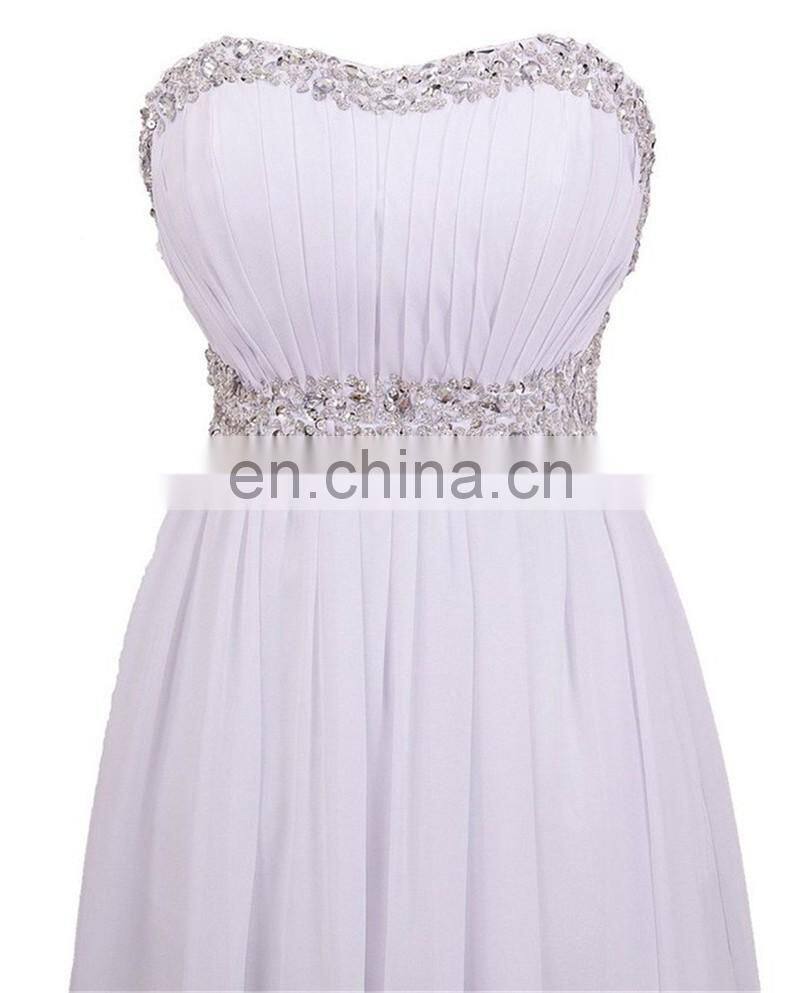 Plus Size Chiffon Evening Dresses Long 2016 Sweetheart Backless Sweep Train Prom Dresses Vestido De Fiesta Longo Formal Occasion