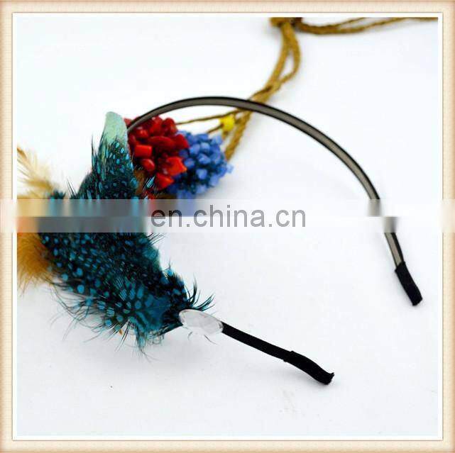 fashion feather hair fascinators and hair bands for lady decoration