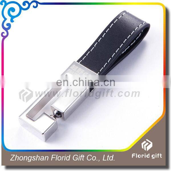 Wholesale cheap Custom Metal Leather Keychains Key Fob