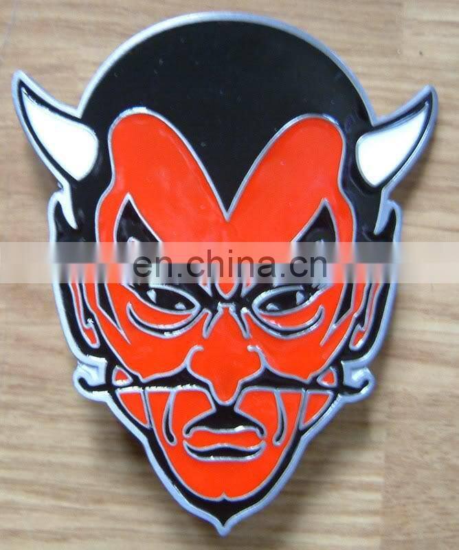 enamel mask man belt buckle clasp