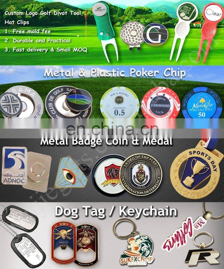 Popular design customized golf ball marker coin magnetic golf poker chip