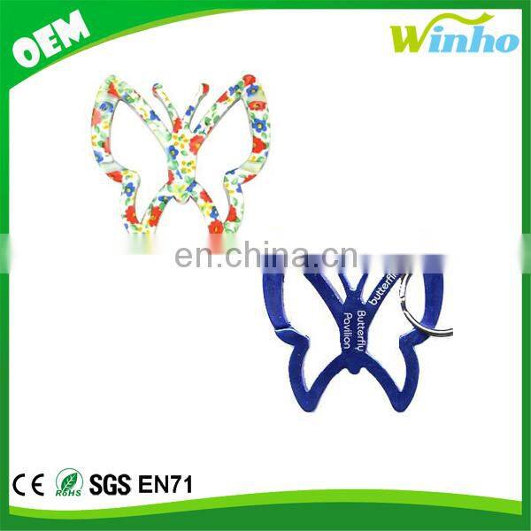 Winho Aluminum Carabiner Keyring butterfly shape printing
