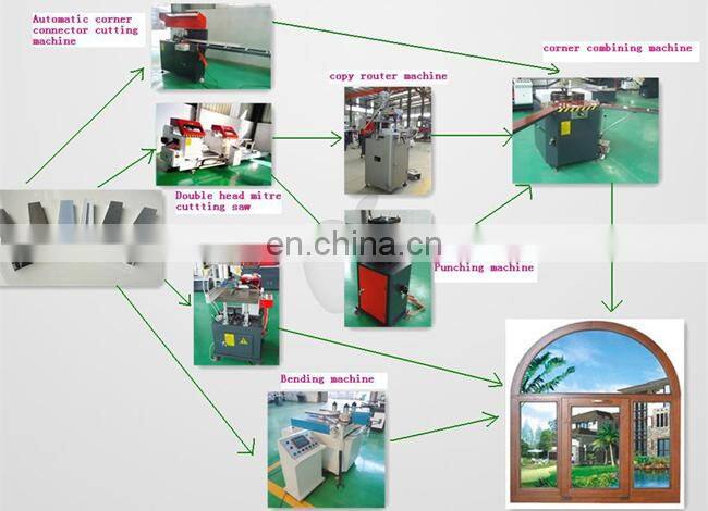 Double head aluminum windows cutting saw / double head cutting machine