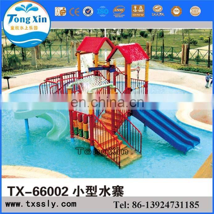 Theme Water House Playground Structures With Water Slide