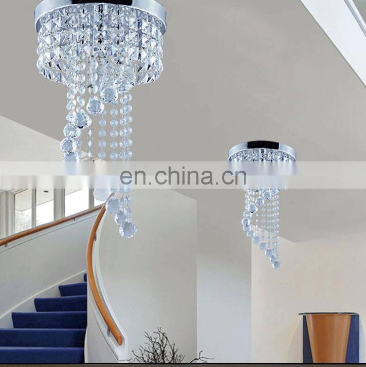 Fashion Duplex Modern Crystal Chandelier LED Restaurant Living Room Luminaire