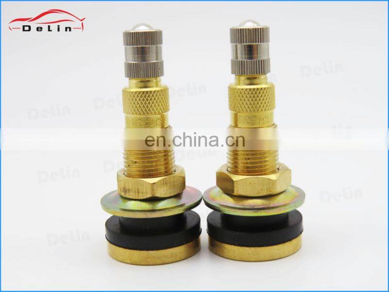 DeLin truck single bend tyre valve tractor brass factory seal clamp-in tyre valve V3-20-1HX