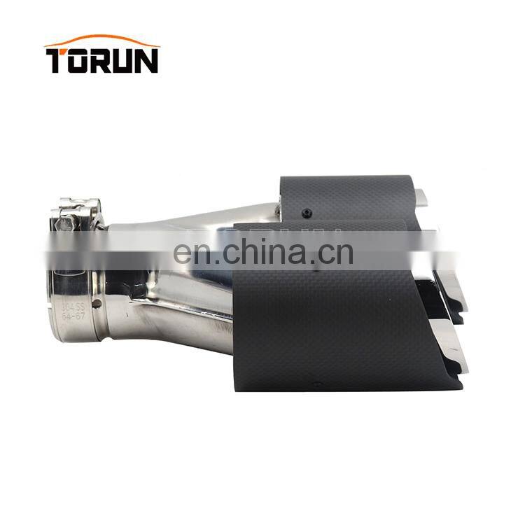 304 stainless steel chroming black high quality twin exhaust tip