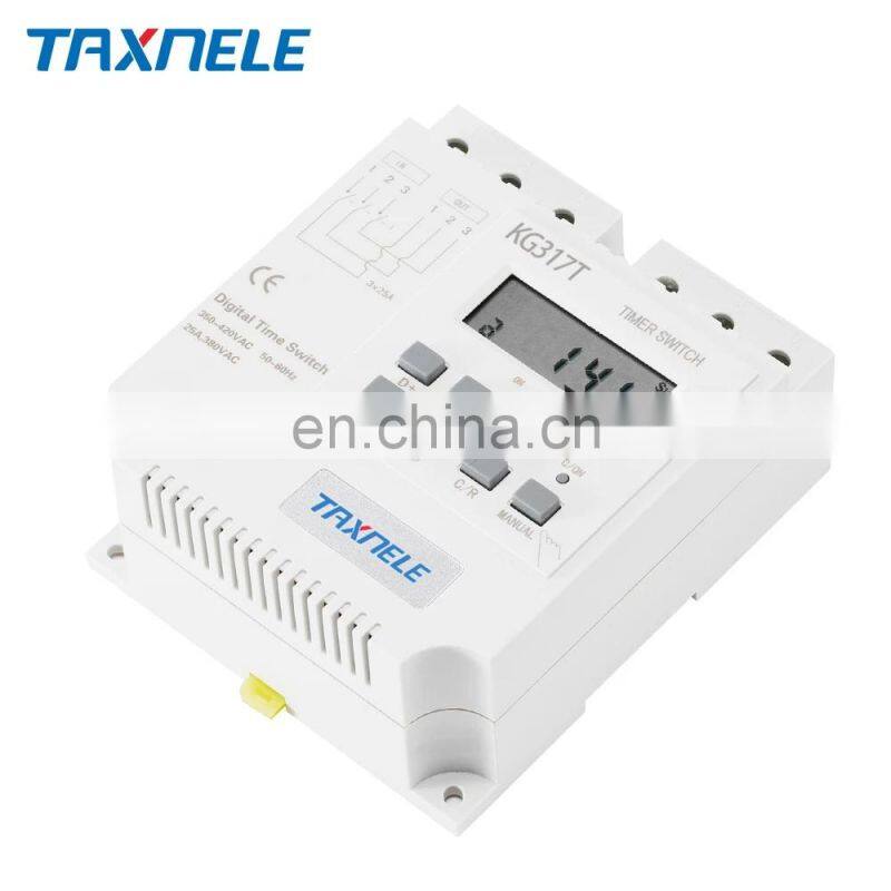KG317T 380V / 25A / 16A three 3 phase timer Three-phase motor timing control switch 16 times on / off timer switch