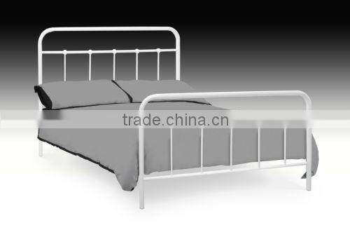 Trade Assurance Factory Supplier Modern Design White Color Metal Bed
