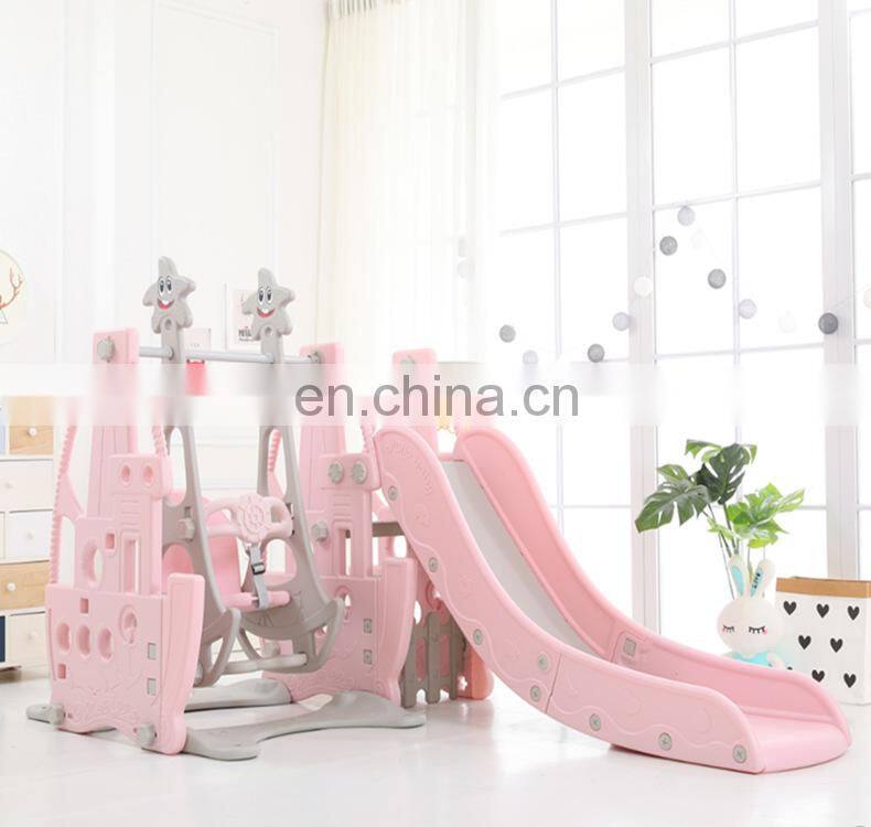 Safely &Happy Cute Small Little Bear Indoor Slide with Ball Pool Set for children play at home garden