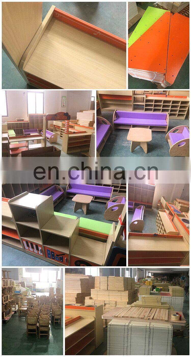 Kids Study Table and Chairs Kindergarten Classroom Furniture Nursery wooden furniture sets