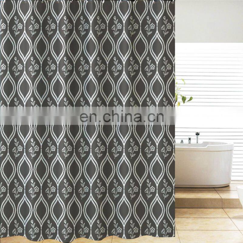 Gray color design peva bathroom curtain bath curtain