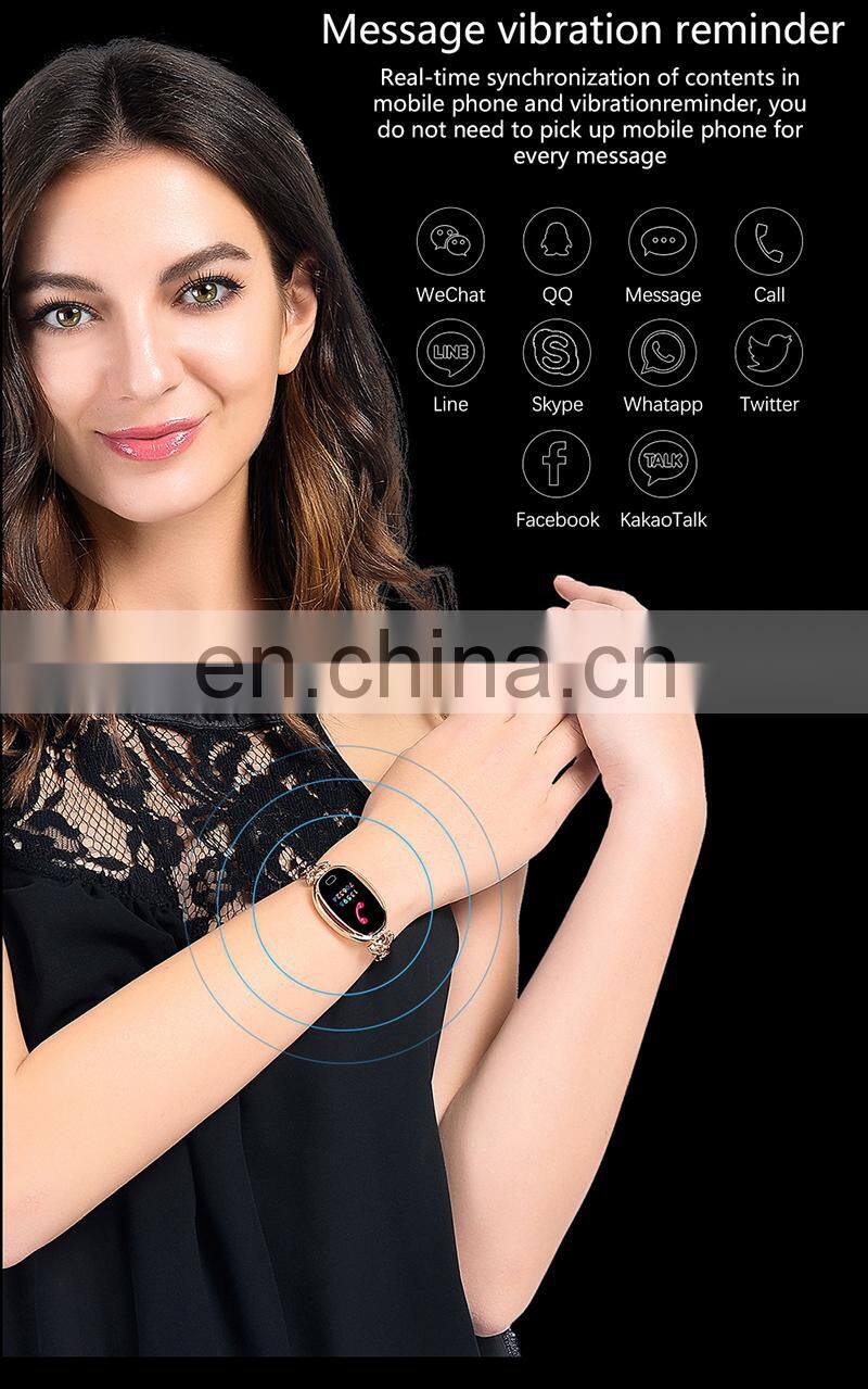 SANDA E68 Women Creative Stainless Steel Fitness Tracker Watch Business Smart Digital Sports Wristwatch