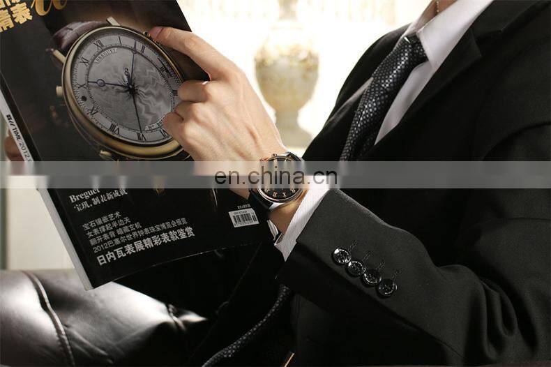 KINYUED J012 Casual Tourbillon Fashion Leather Belt Watches For Men Automatic Mechanical 12 Hours Wrist Watch