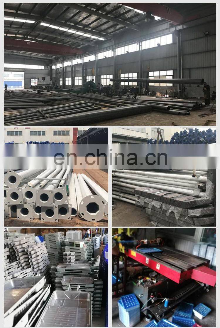 Hot Dip Galvanized Q235 Steel Single A ArmTapered Street Light Poles 7M