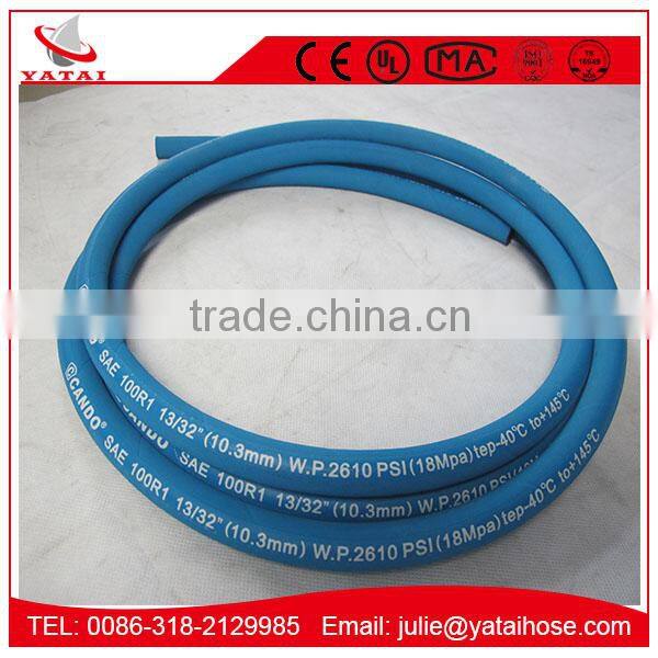 Blue Cloth Covered Temperature Resistant Air Compressor Hose