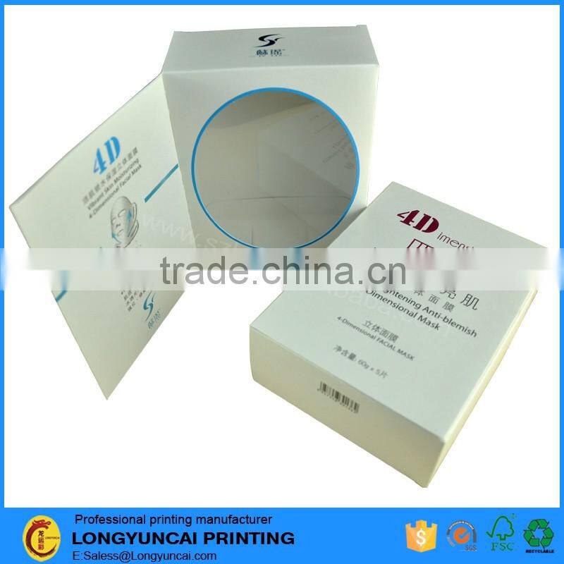 Customized New design sparkle paper box packaging with window