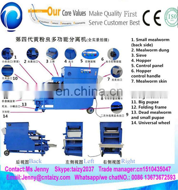 Latest multifunctional full automatic meal worm sorting machine mealworm separating machine