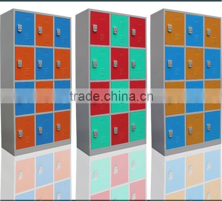 Multiple Door Double Color Steel Almirah Gym Clothing Cabinet