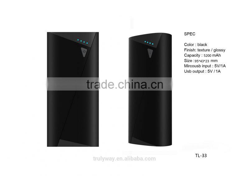 Roll book series TL-33 5200mAh power bank for smart phones and digital devices-optional colors