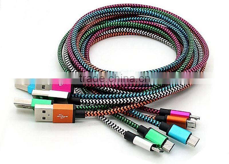 Lowest Price Fast Speed Data Sync Nylon Micro Usb Cable