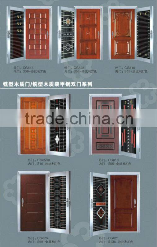 steel apartment building entry doors