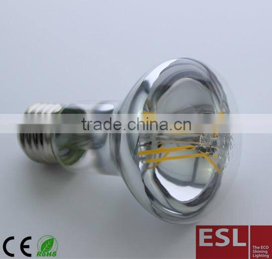 HOT Sale led filament light R80 4W clear glass reflector lamp 3000k TUV CE ROHS