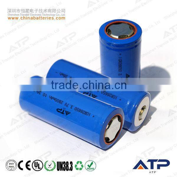 wholesale 26650 2800mah li ion battery / 26650 rechargeable battery