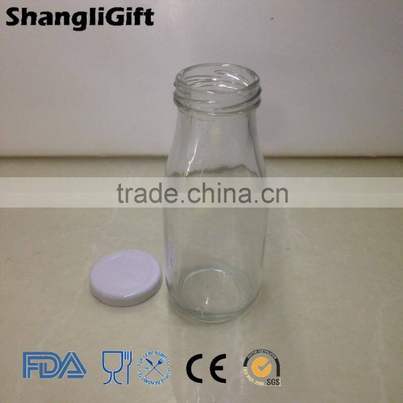300ml Juice Bottle Glass Water Bottle Glass Milk Bottle with Screw Lid
