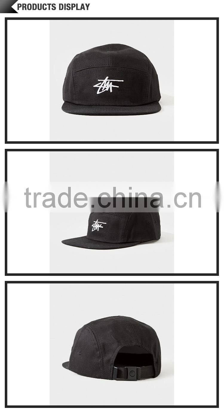 Wholesale black design 5 panel types of hats pictures